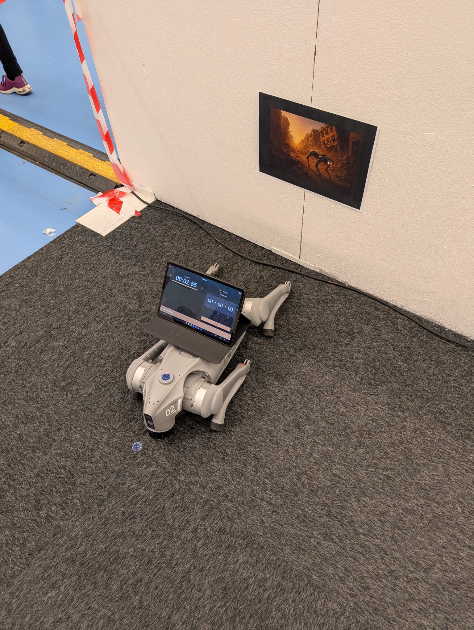 Quadruped robotic dog Loke resting